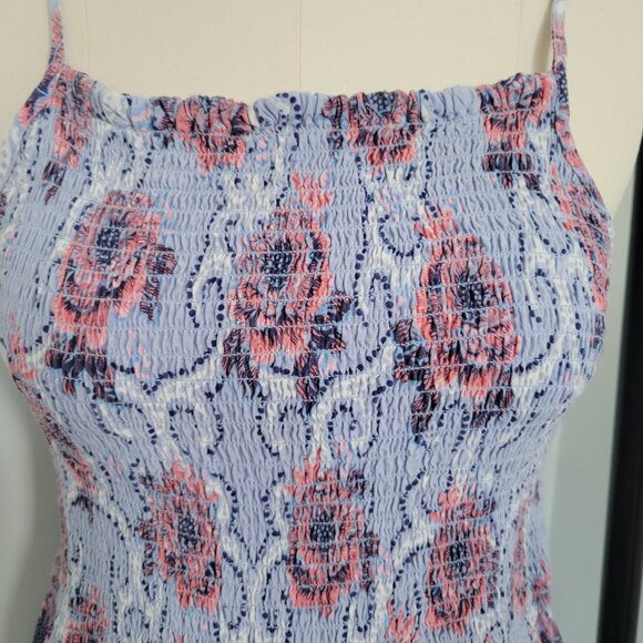 Japna Floral Asymmetrical Sundress Watercolor Floral Print Midi Size Large - Picture 3 of 9